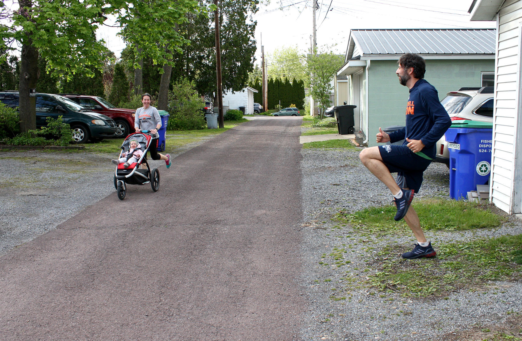 Lewisburg parents stay fit while working at home